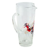 Vintage Psyche Red & Black Knight Glass Cocktail Pitcher, Side