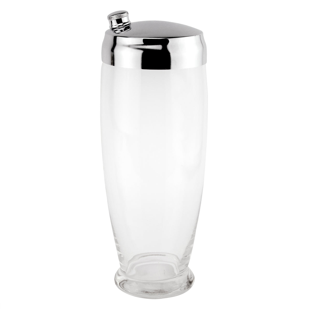Clear Glass Footed Cocktail Shaker
