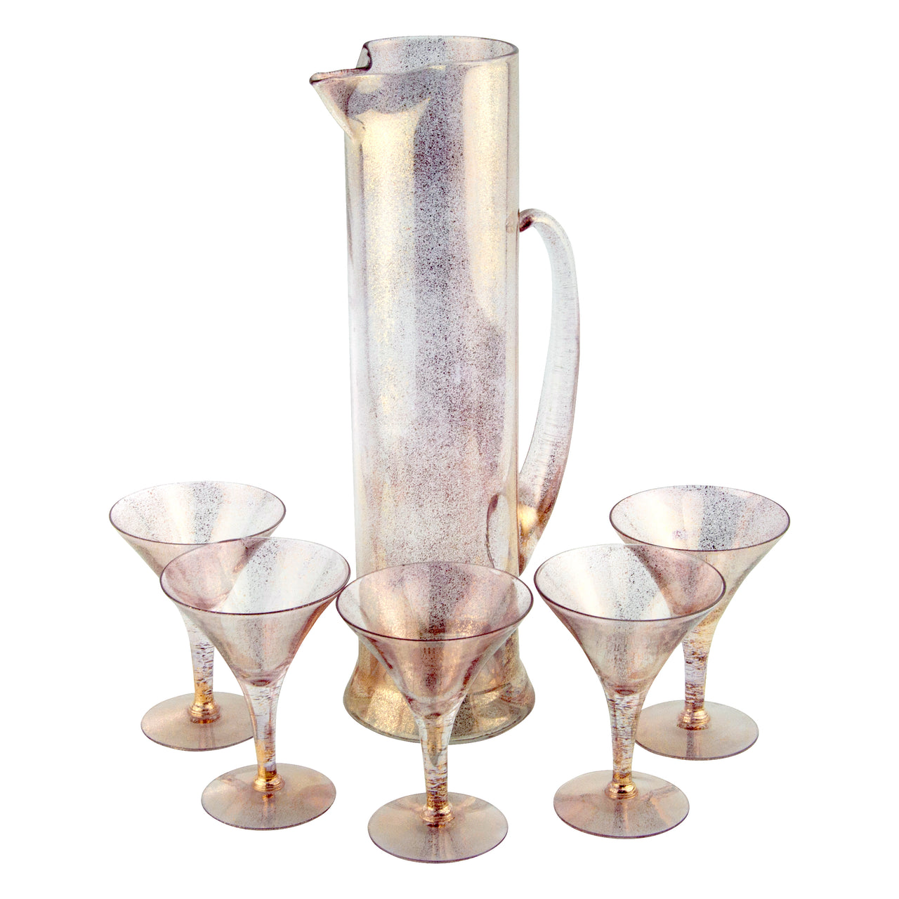 Vintage Gold Shimmer Empire Cocktail Pitcher Set | The Hour