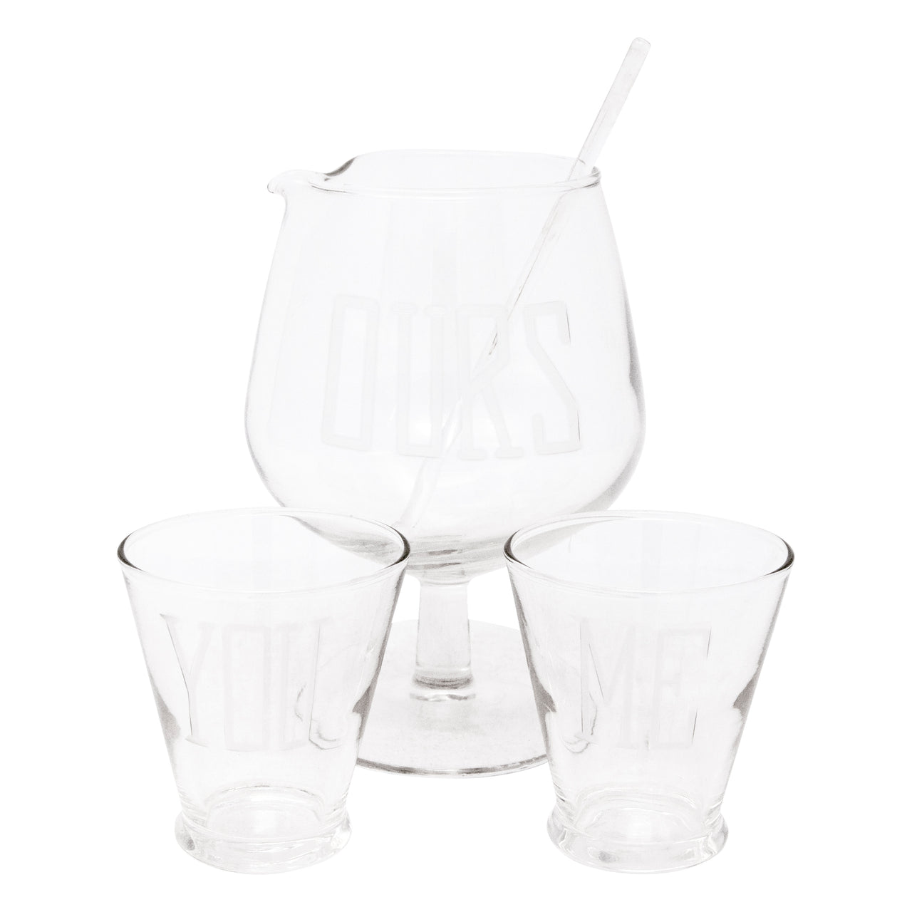 Vintage You Me & Ours Pedestal Cocktail Pitcher Set | The Hour Shop