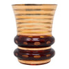 Vintage Amber & Gold Stripes Art Deco Shot Glass | The Hour Shop