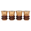 Vintage Amber & Gold Stripes Art Deco Shot Glasses Design | The Hour Shop