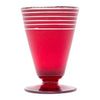 Vintage Art Deco Ruby Red & Silver Cocktail Shaker Set Glass | The Hour Shop
