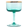 Vintage Hungarian Gold and Aqua Cocktail Pitcher Set Glass | The Hour Shop