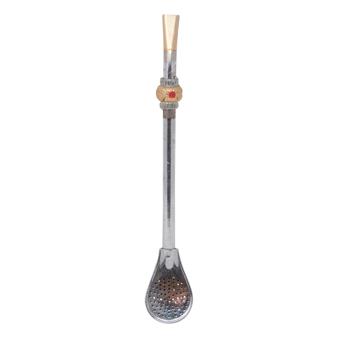 Vintage Gold & Silver Tone Strainer Sipper Spoon | The Hour Shop