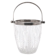 Vintage Cut Diamond Silver Plate Rim Ice Bucket | The Hour Shop