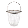 Vintage Cut Diamond Silver Plate Rim Ice Bucket Top View | The Hour Shop