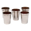 Vintage Leather Cased Nested Chrome Shot Glasses Shots | The Hour Shop