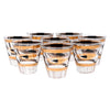 Fred Press Black & Gold Sunburst Eye Single Old Fashioned Glasses