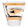 Fred Press Black & Gold Sunburst Eye Single Old Fashioned Glasses