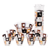 Vintage Black White & Gold Squares Cocktail Pitcher Set | The Hour Shop