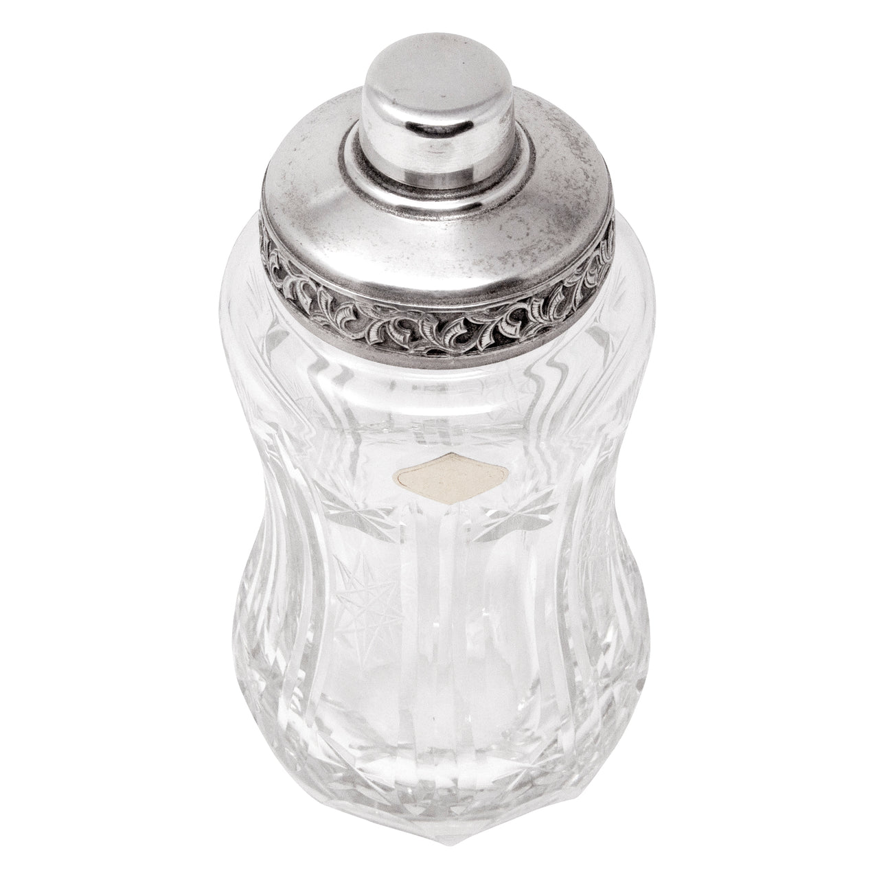 Vintage German Curved Hand Cut Crystal Cocktail Shaker Top | The Hour Shop