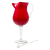 Carlo Moretti Red Cased Glass Cocktail Pitcher Set
