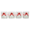 The Modern Home Bar Red Poppy Rocks Glasses Pattern | The Hour Shop