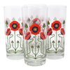The Modern Home Bar Red Poppy Collins Glass