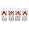 The Modern Home Bar Red Poppy Collins Glasses | The Hour Shop