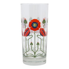 The Modern Home Bar Red Poppy Collins Glass | The Hour Shop
