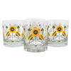 The Modern Home Bar Golden Poppy Rocks Glasses Front | The Hour Shop