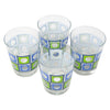 The Modern Home Bar Blue and Green Square Peg Old Fashioned Glasses Top |The Hour Shop