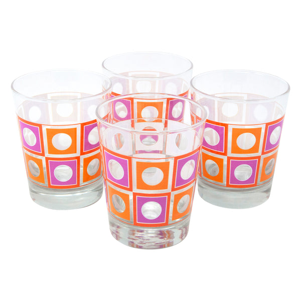 Colored Round Drinking Glass in Pink