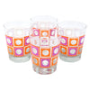 The Modern Home Bar Orange and Pink Square Peg Old Fashioned Glasses | The Hour Shop