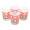 The Modern Home Bar Orange and Pink Square Peg Old Fashioned Glasses | The Hour Shop