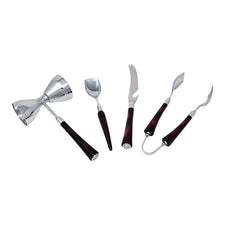 Vintage Glo Hill Cranberry Bakelite Handle 4 Piece Bar Tool Set | The Hour