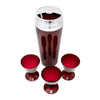 Vintage Ruby Red Cocktail Shaker & Spoon Set Top | The Hour Shop