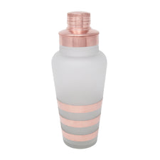 Vintage Copper Bands Frosted Deco Shaker | The Hour Shop