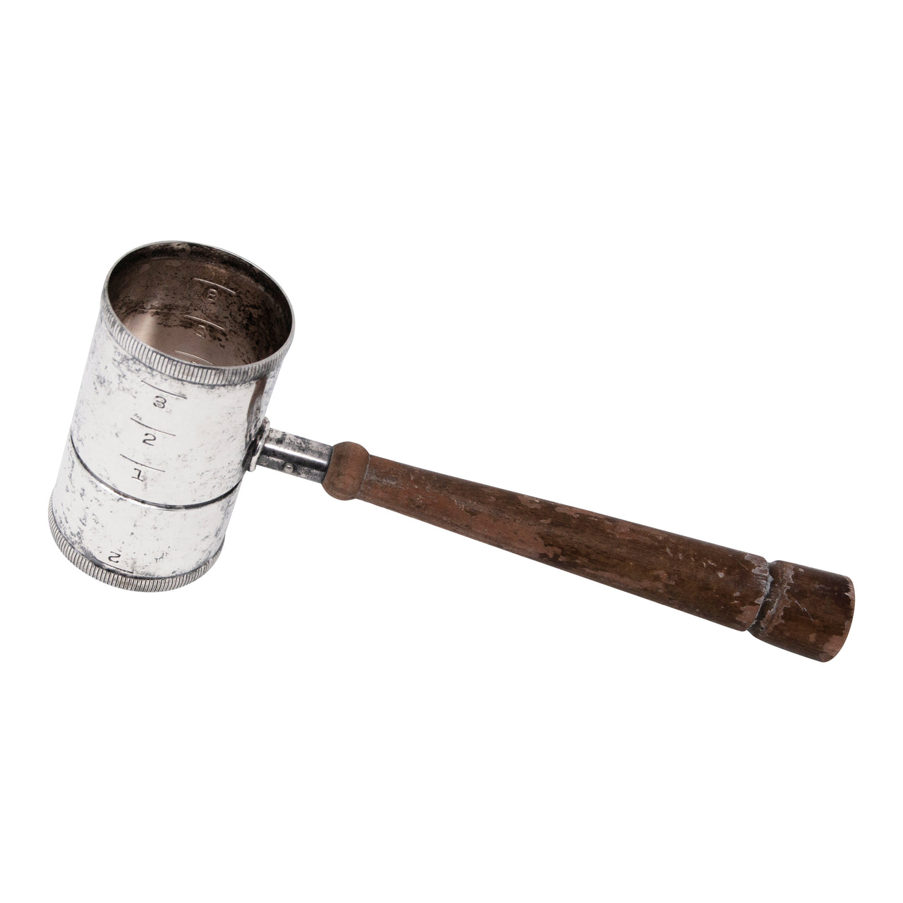 Vintage Napier Wood Handle Silver Plate Gavel Jigger | The Hour