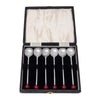 Vintage Red Bakelite Ball Silver Plate Spoon Muddlers Case | The Hour Shop