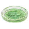 Vintage Green Glass Bottoms Up Jigger Coaster Side | The Hour Shop