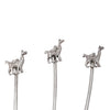 Vintage Silver Plate llama Cocktail Picks Heads | The Hour Shop