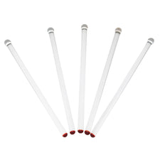 Vintage Red Tip Clear Glass Stirrers | The Hour Shop