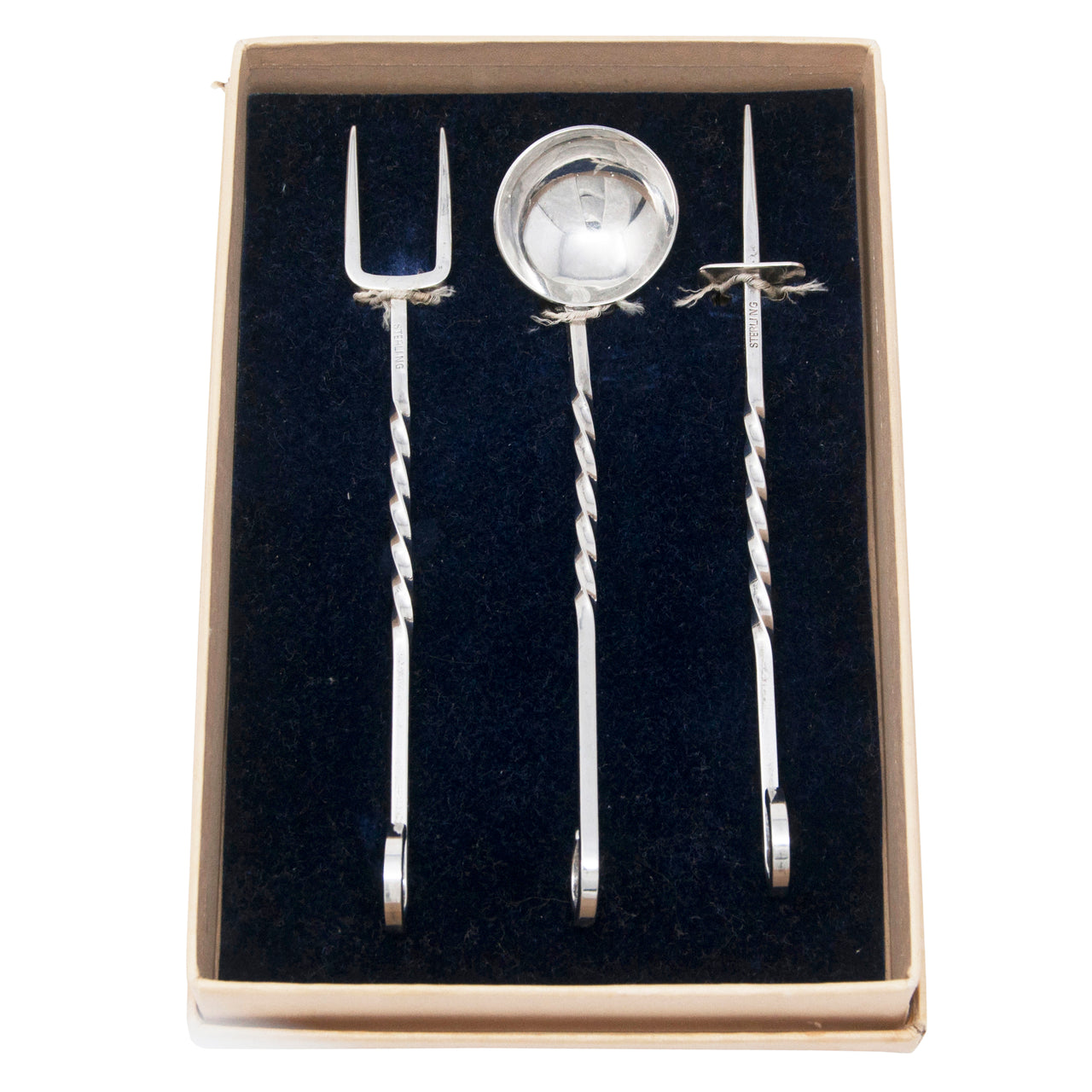 Vintage Sterling Silver Serving Utensils Box | The Hour Shop