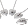 Vintage Italian PM Silver Plate Heart Shaped Sipper Straws Base Ends | The Hour Shop