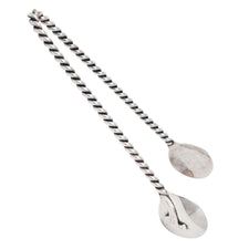 Vintrage Revere Sterling Silver Twisted Handle Tongs Right | The Hour Shop