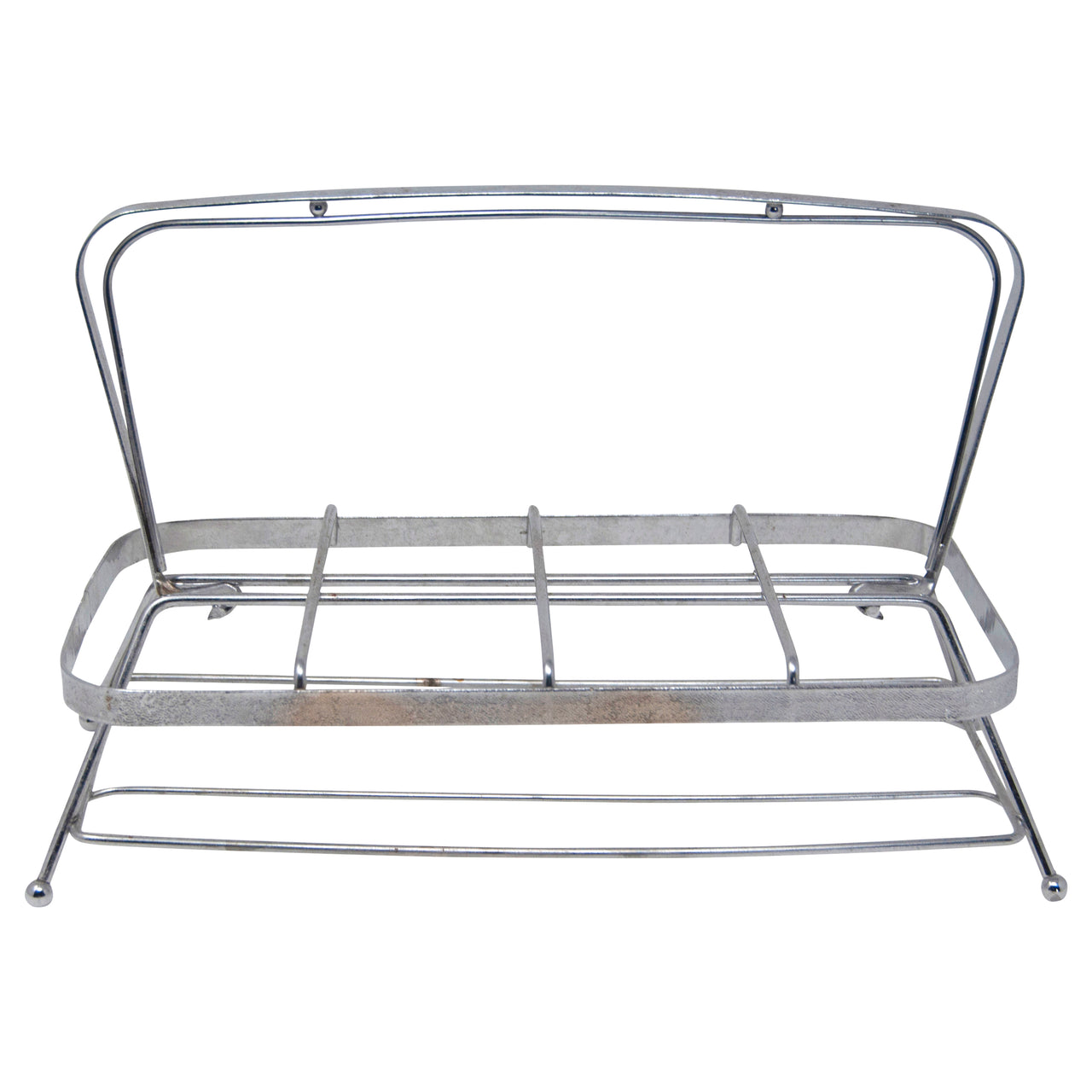 Vintage Silver Square Handle Slot Caddy | The Hour Shop