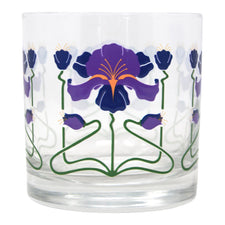 The Modern Home Bar Purple Iris Rocks Glass | The Hour Shop