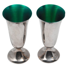 Vintage Gorham Green Enamel Sterling Cordial Set | The Hour Shop