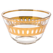 Vintage Culver Antigua 22k. Gold Embossed Punch Bowl | The Hour