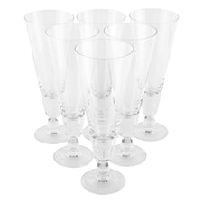 Weighted Base Clear Pilsner Glasses | The Hour Shop Vintage