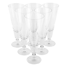 Weighted Base Clear Pilsner Glasses | The Hour Shop Vintage 