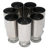 7 Vintage Mercury Coated Footed Collins Glasses | The Hour