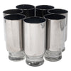 7 Vintage Mercury Coated Footed Collins Glasses | The Hour