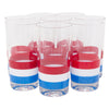Vintage Georges Briard Red, White & Blue Collins Glasses Front | The Hour Shop 