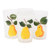 Vintage Mid Century Hand Painted Pears Glasses Front | The Hour Shop