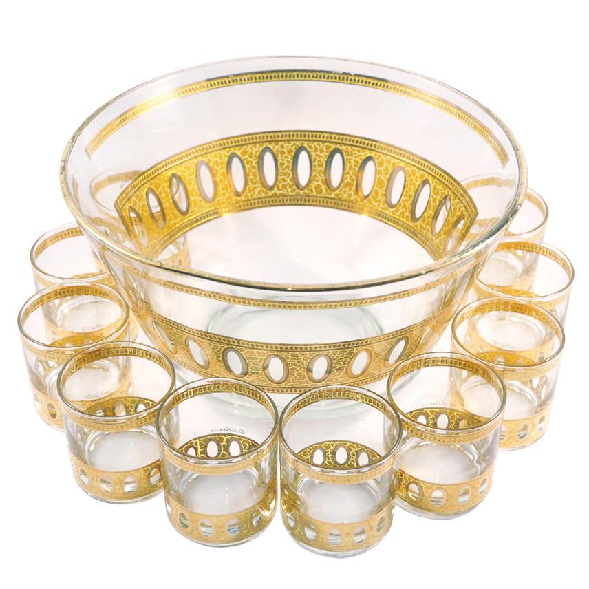 Vintage Culver Antigua Punch Bowl Set | The Hour Shop