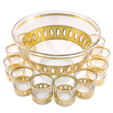 Vintage Culver Antigua Punch Bowl Set | The Hour Shop