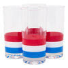 Vintage Georges Briard Red White & Blue Stripes Collins Front | The Hour Shop